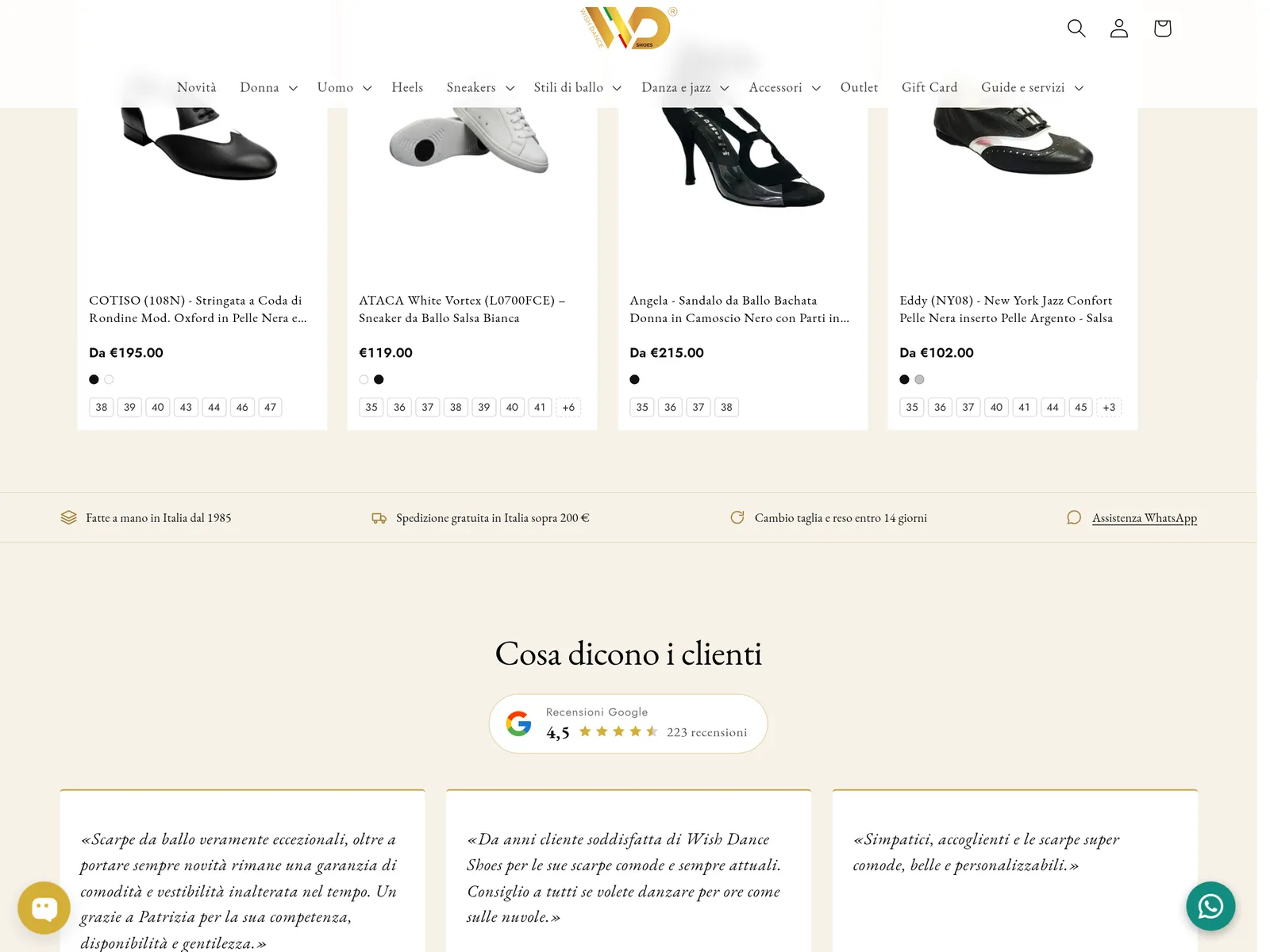 Featured products, purchase guarantees and customer reviews