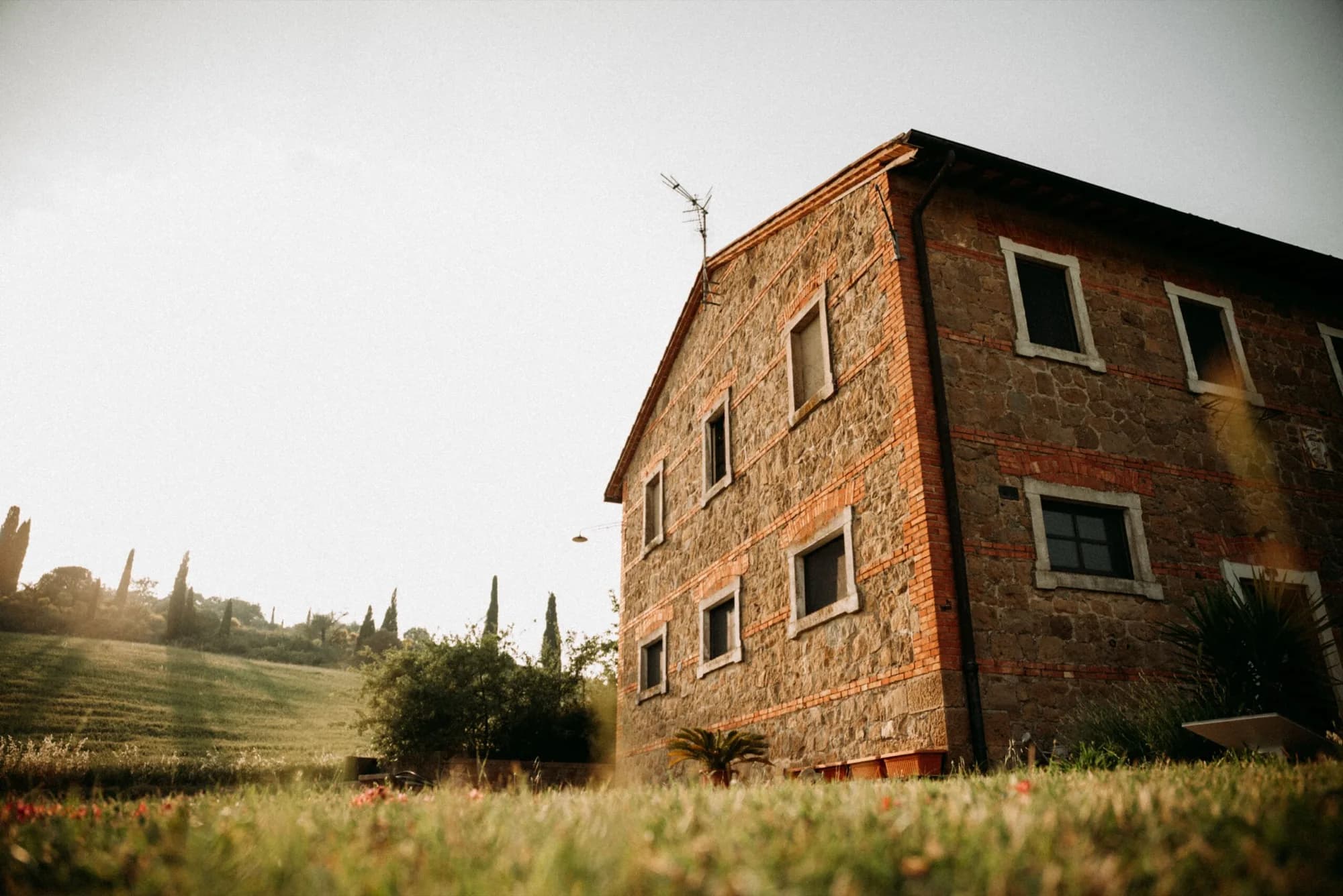 La facciata, ora dorata